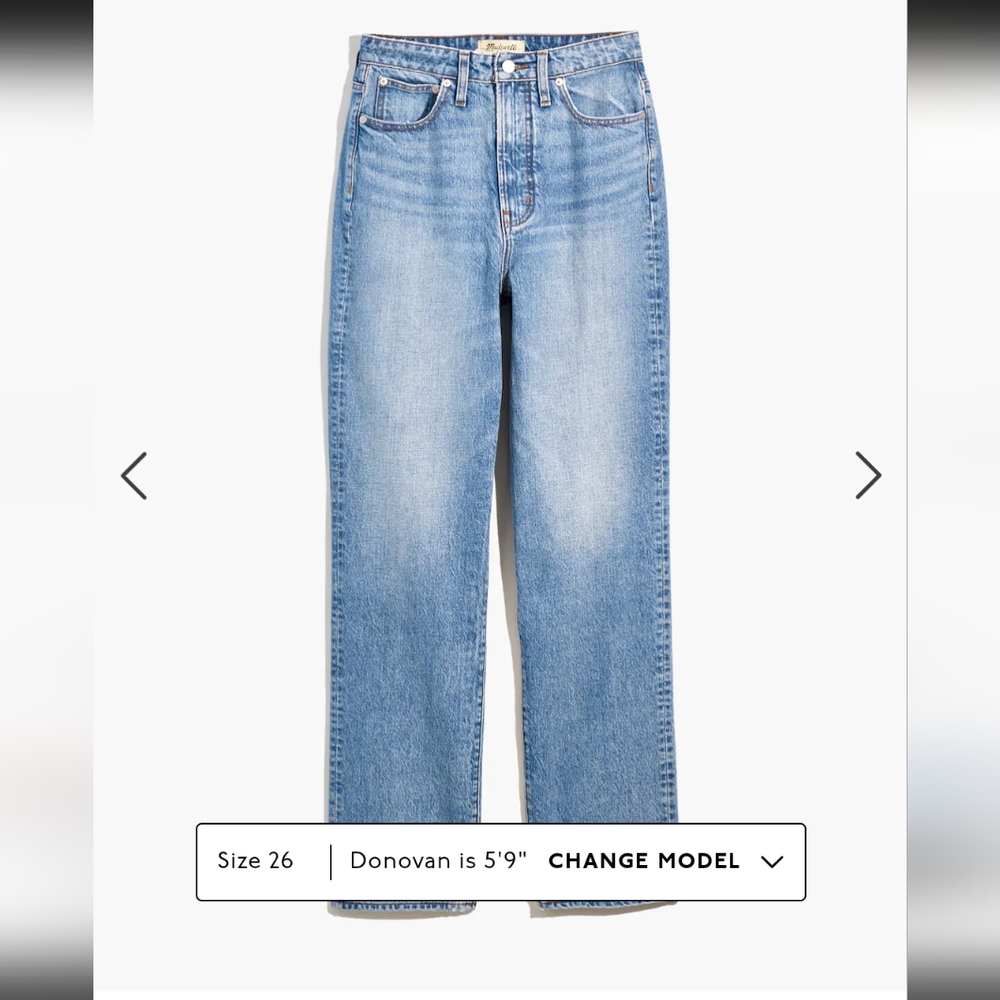 Like new Madewell Curvy Perfect Vintage Straight Jean in Seyland Wash